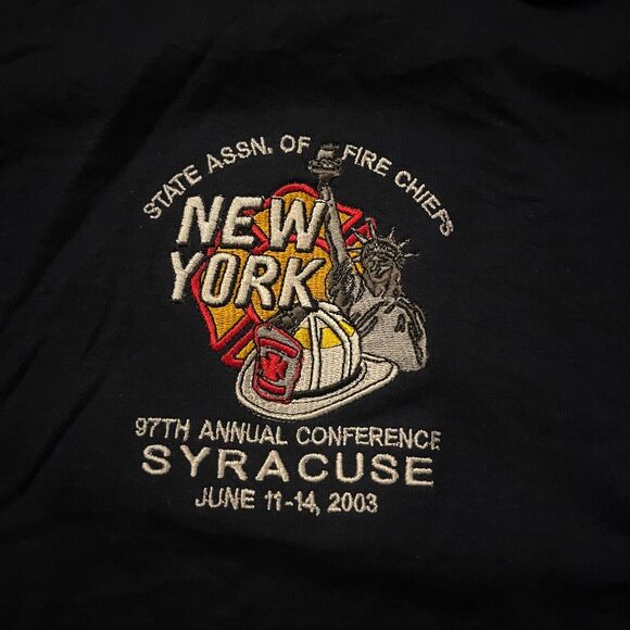 Vintage 2003 NY Fire Chiefs Syracuse Conference Gildan Polo Shirts XL (Lot of 2) - Picture 3 of 7